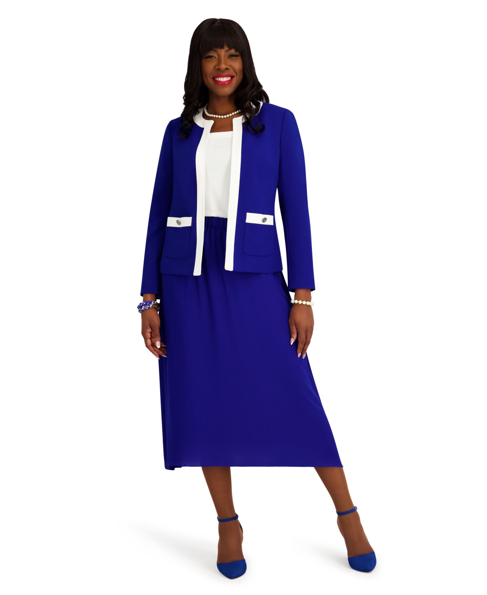 Kasper Women's Framed Open Front Jacket
