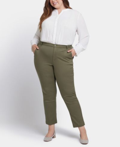 NYDJ Plus Size Sadie Slim Mid-Rise брюки