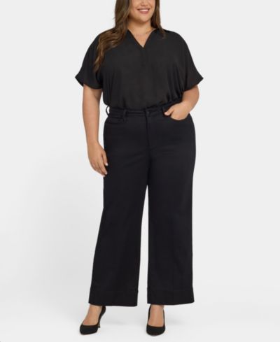 Джинсы NYDJ Plus Size Teresa Wide-Leg Ankle Hem