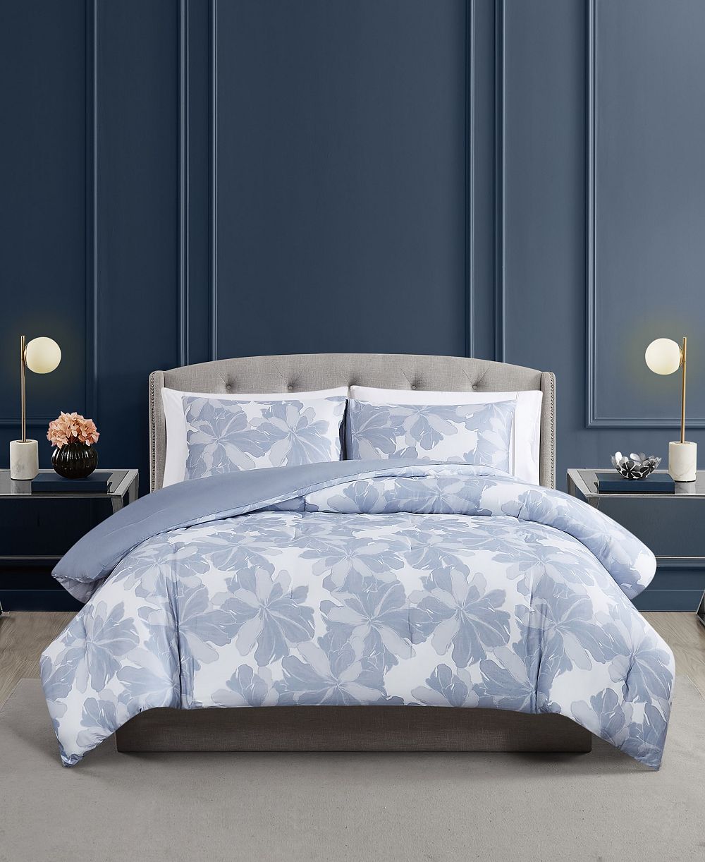 Vince Camuto Botanical Floral комплект из 3 покрывал, Full/Queen
