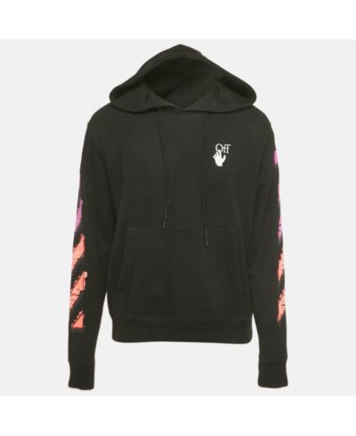 Off-White Мужское хлопковое худи с принтом Arrow, б/у