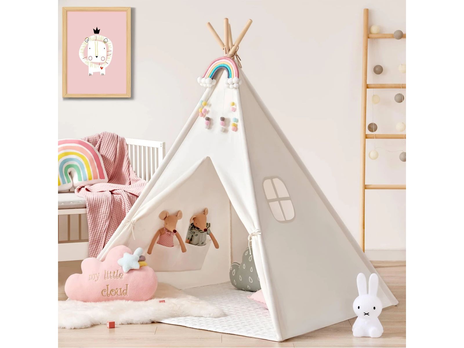 Tiny Land Детский вигвам с ковриком