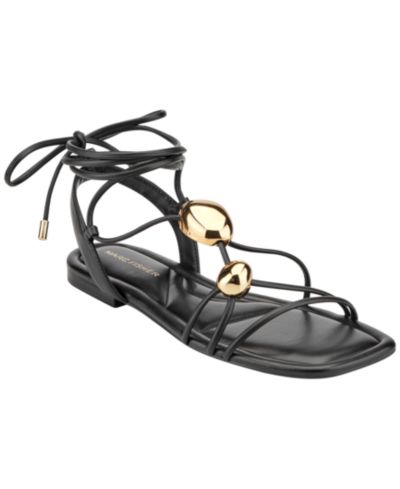 Marc Fisher Women's Malavi Ornamented Strappy Tie-Up Sandals