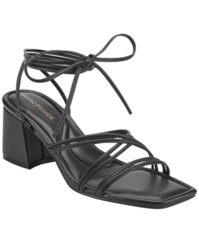 Женские босо sandals Marc Fisher Women's Gelardi Strappy Tie-Up Block Heel Dress