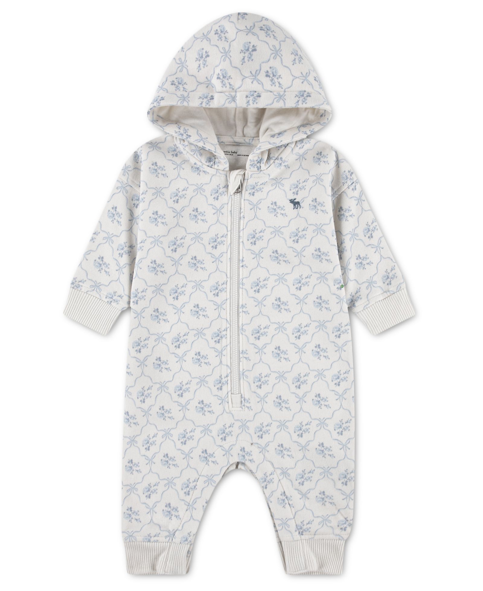 Детский комбинезон abercrombie kids с принтом и молнией