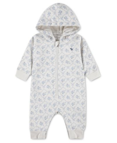 abercrombie kids Baby Girls' Printed Hooded Zip Coverall