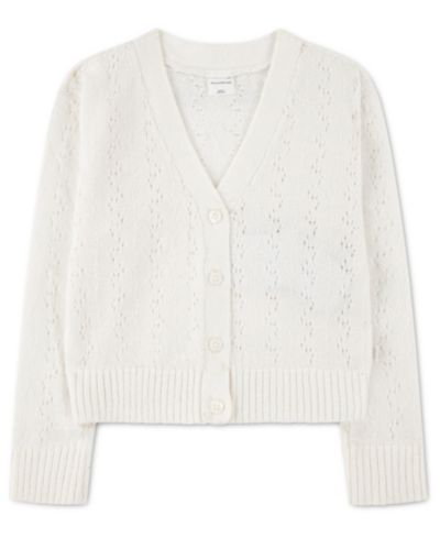 abercrombie kids Toddler Girls' 2T-5T Pointelle Cardigan Sweater