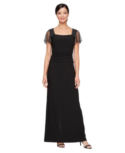 Женское длинное платье SL Fashions с иллюзией рукава