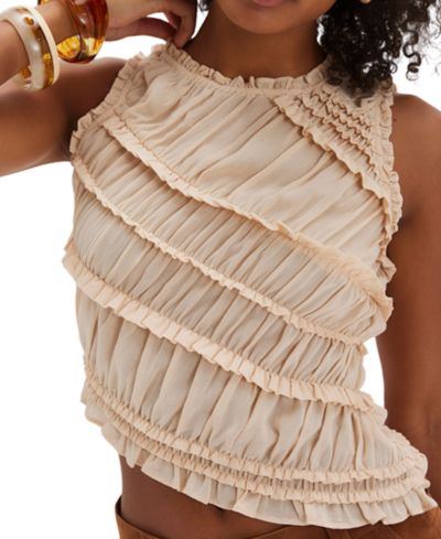 Free People Женский топ без рукавов smocked