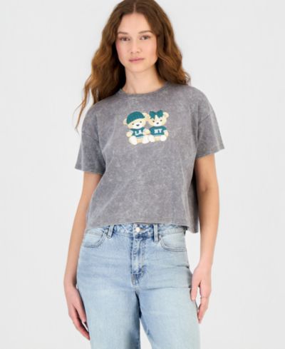 Rebel + Leigh Juniors' Graphic-Print Short-Sleeve T-Shirt