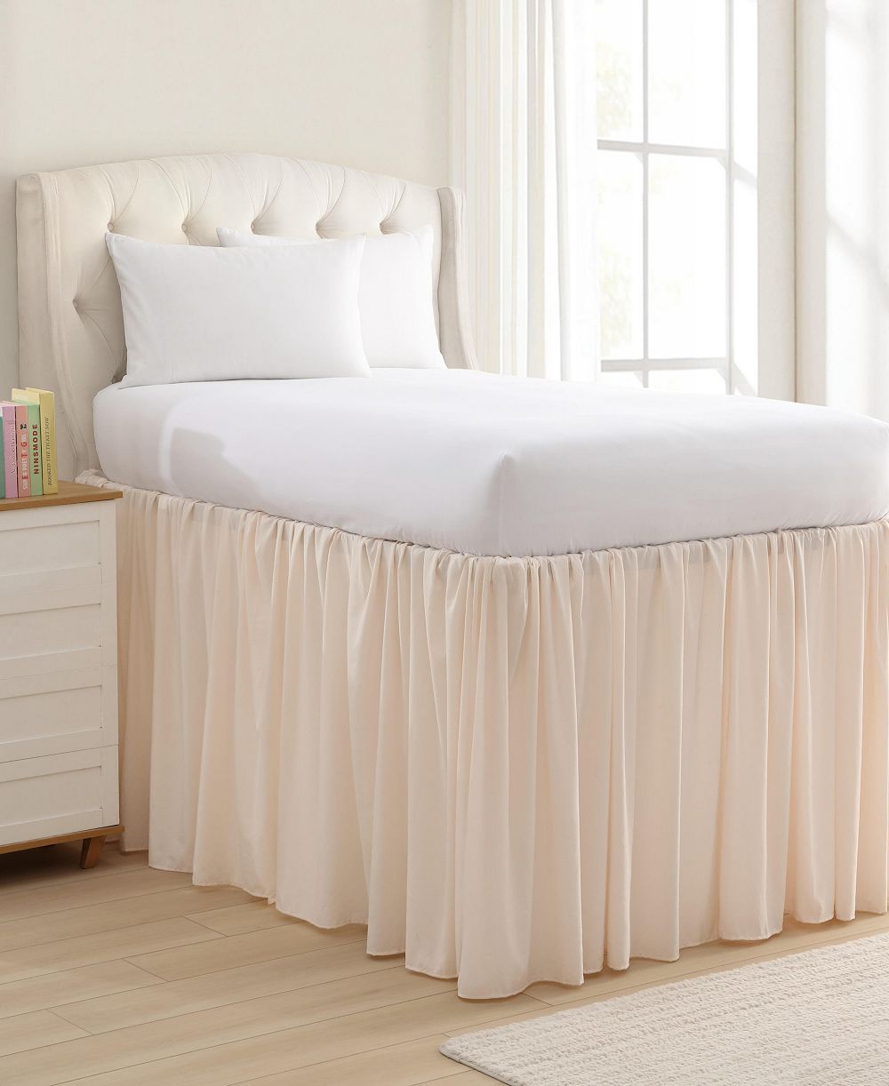 Laura Ashley Прямая отстегивающаяся юбка кровати Microfiber Twin XL