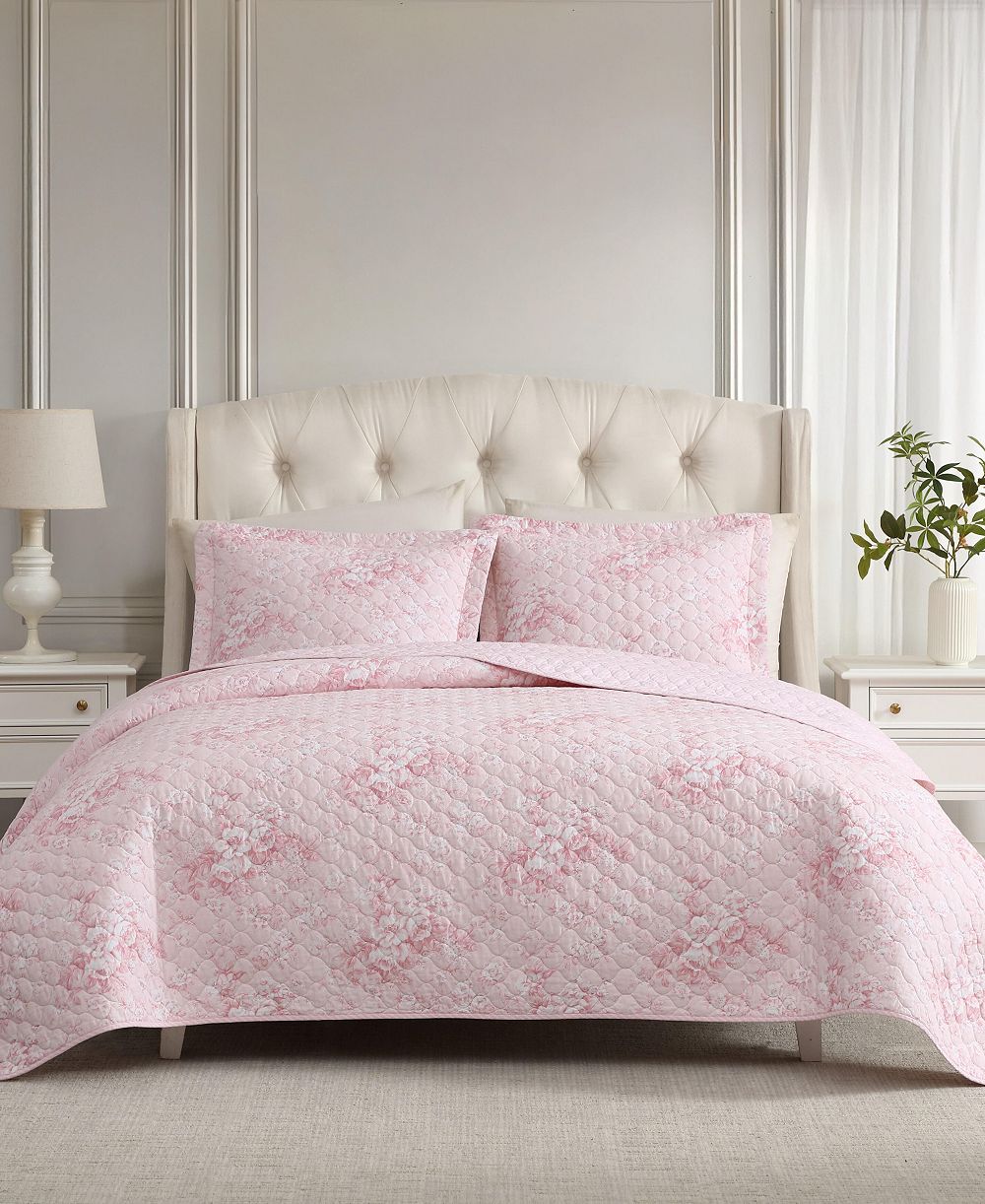 Комплект простыней Laura Ashley Toile Delightful Reversible 2-Pc. Quilt Set, Twin