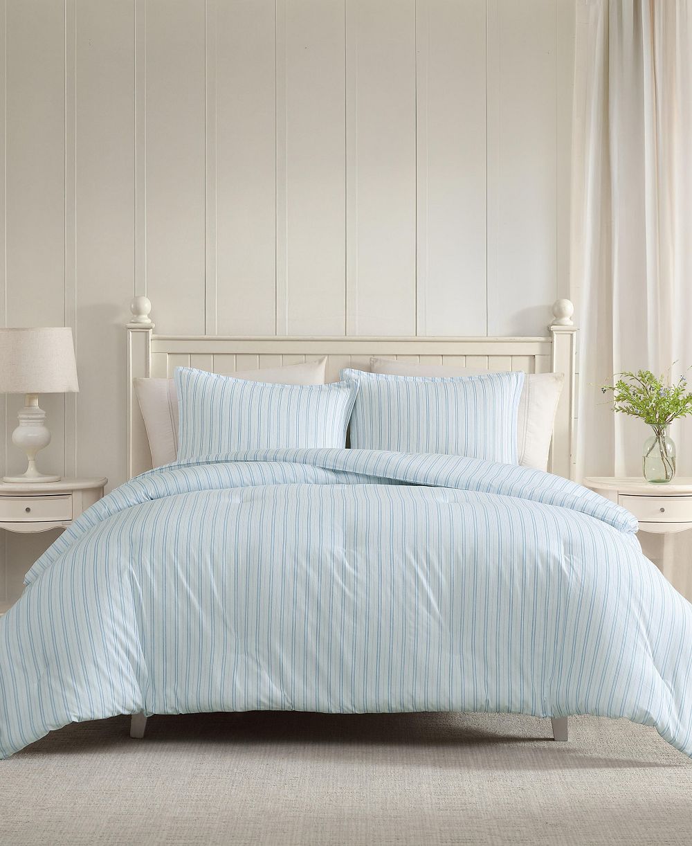 Laura Ashley Dilly Dally Stripe 3-Pc. Comforter Set, King