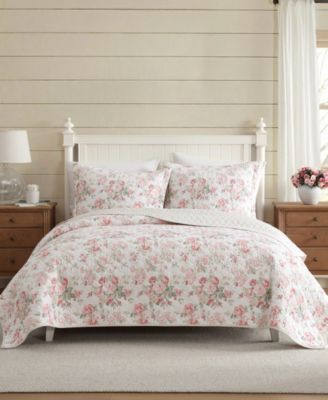 Комплект стеганых одеял Laura Ashley Rosemoore reversible 3-Pc., Full/Queen