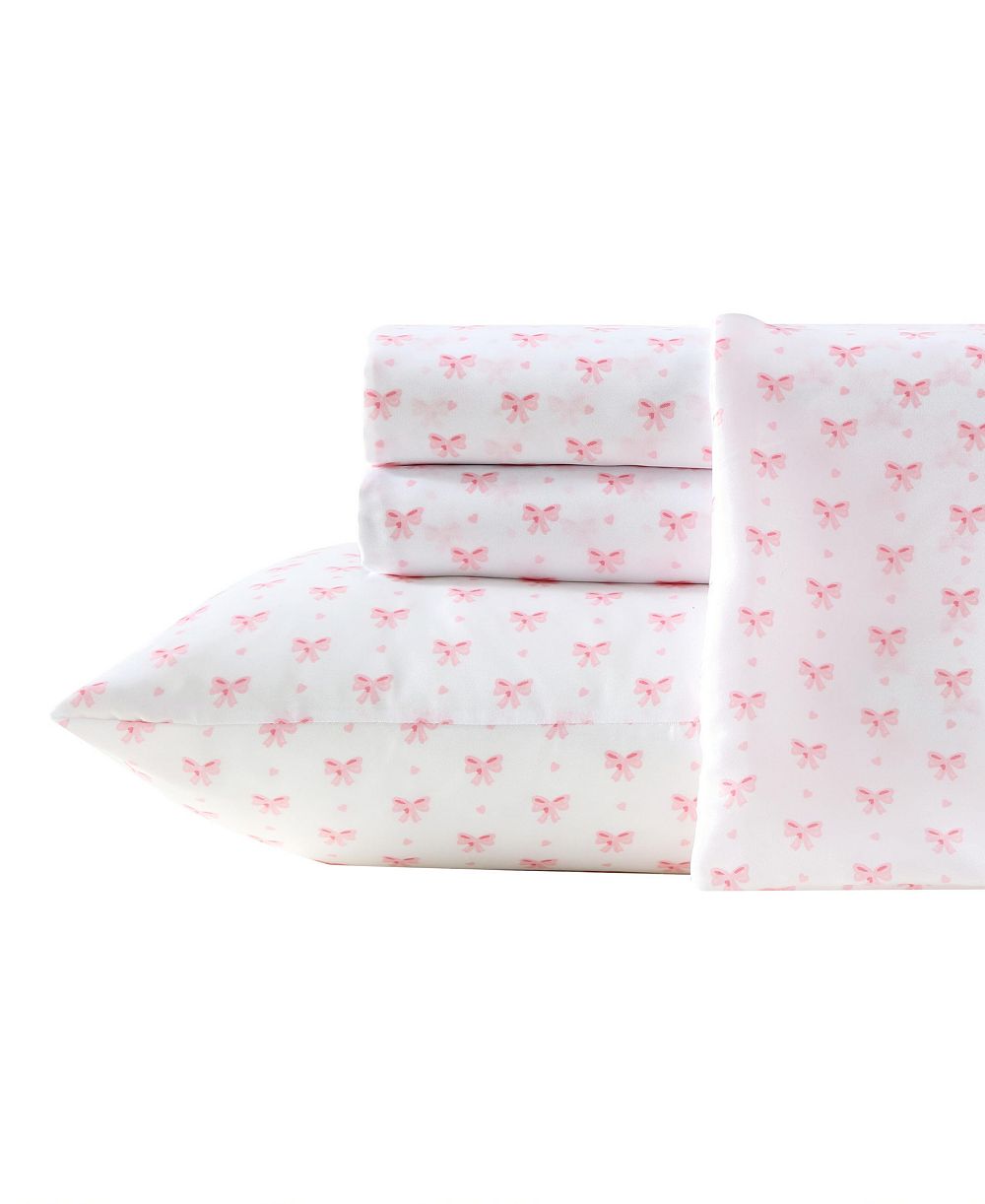 Комплект постельного белья Laura Ashley Printed Satin Heart of Mine 4-Pc. Queen