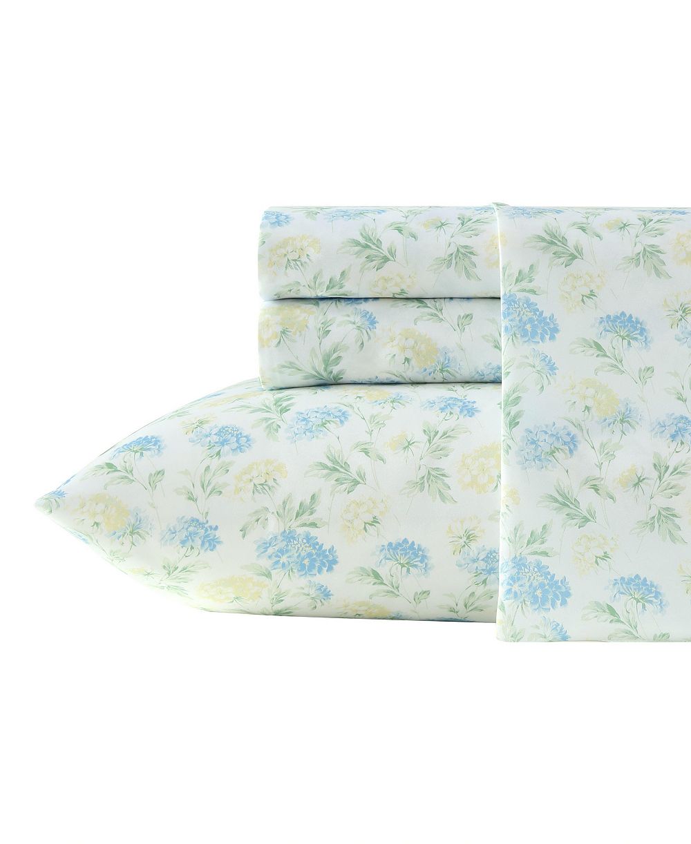 Комплект постельного белья Laura Ashley Printed Satin Edwina 4-Pc. King