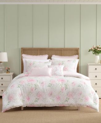 Двусторонний комплект из 7 предметов Laura Ashley Serenity Roses, Full/Queen