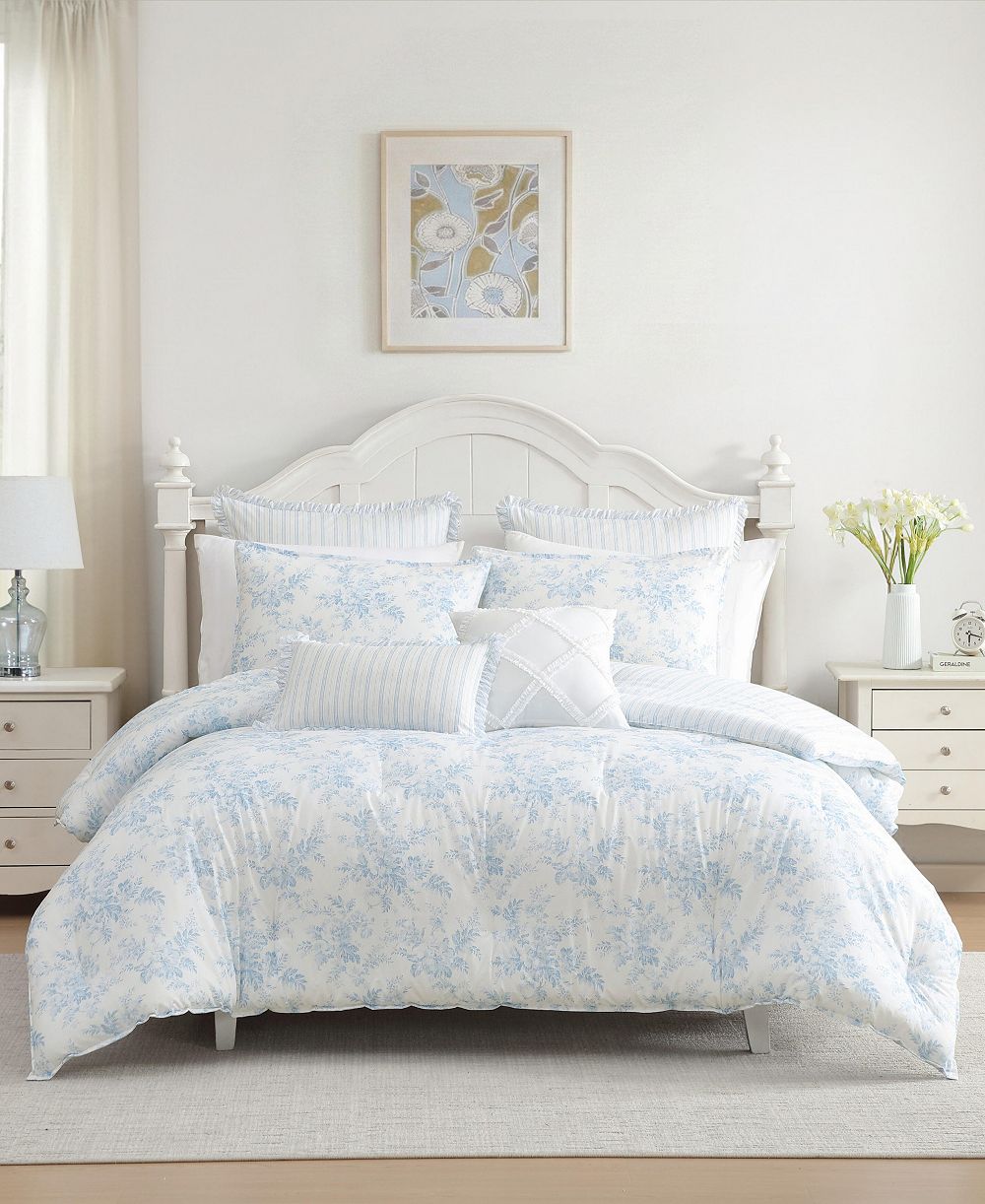 Laura Ashley Annalise Floral Reversible 5-Pc. Comforter Set, Twin