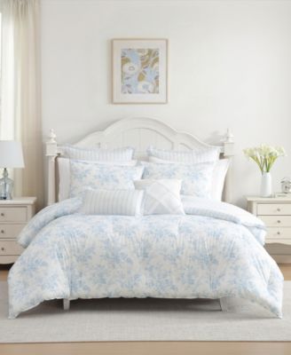 Laura Ashley Annalise Floral, двусторонний комплект из 5 предметов для одеяла, Twin