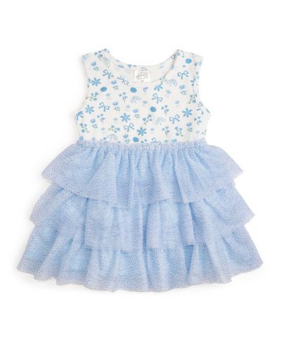 Sweet Wink Little Girls Sky Floral Tank Tutu Dress
