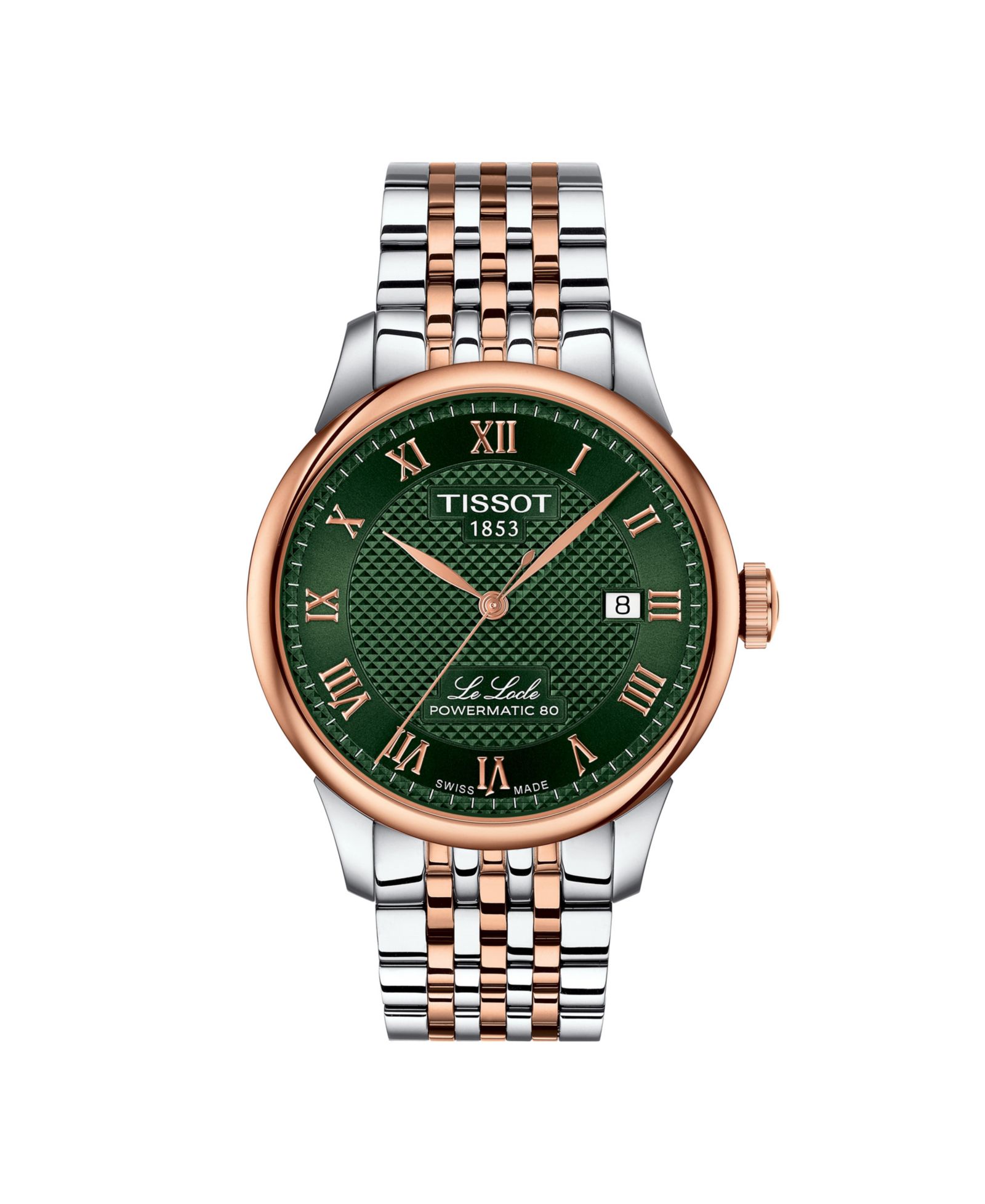 Мужские часы Tissot Powermatic с зеленым циферблатом из нержавеющей стали, 39.30mm