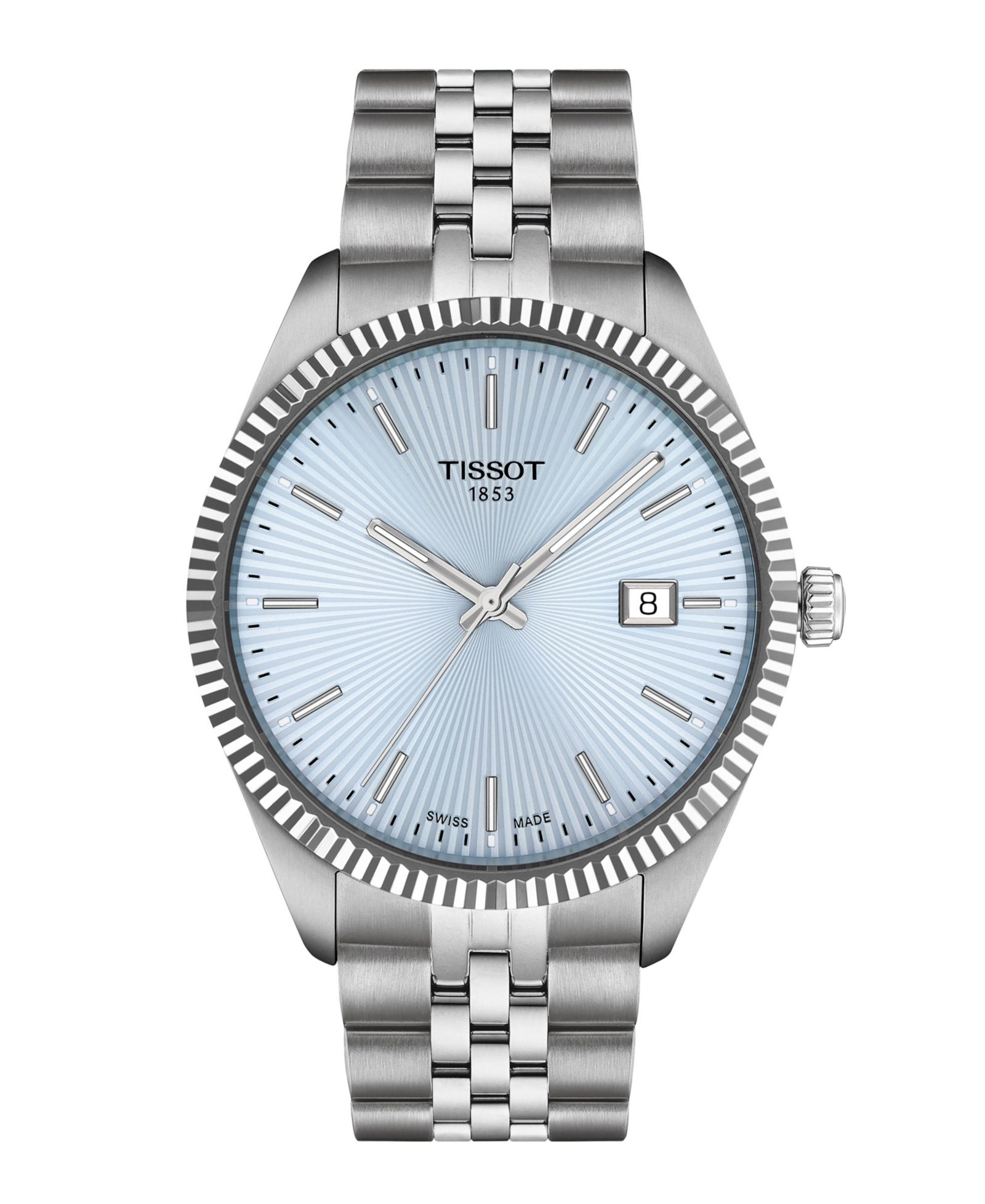 Мужские часы Tissot Ice Blue Dial Silver Tone Stainless Steel, 40mm