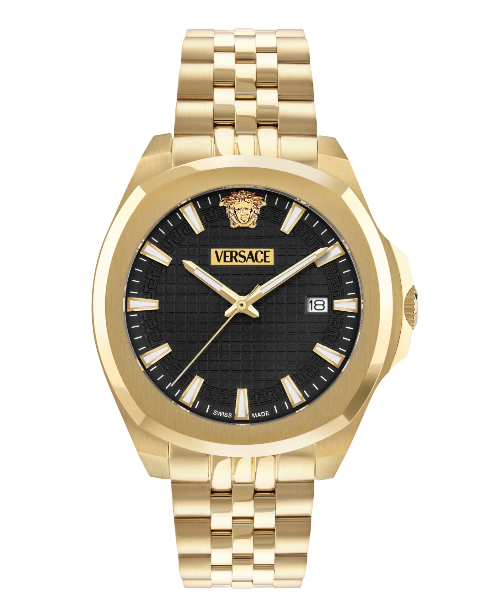 Часы Versace Men's Luxury IP Yellow Gold Stainless Steel 42mm