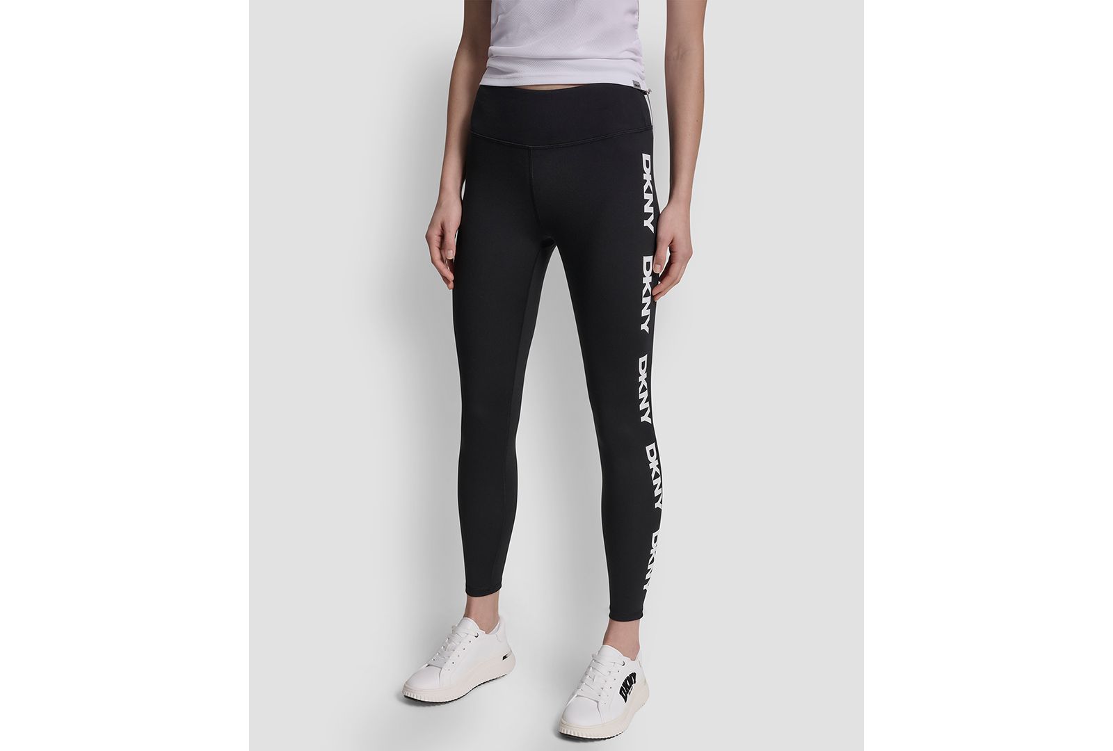 Женские леггинсы DKNY Sport с логотипом и высокой талией