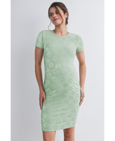 Платье Hello Miz Maternity Floral Bodycon, короткий рукав, для беременных