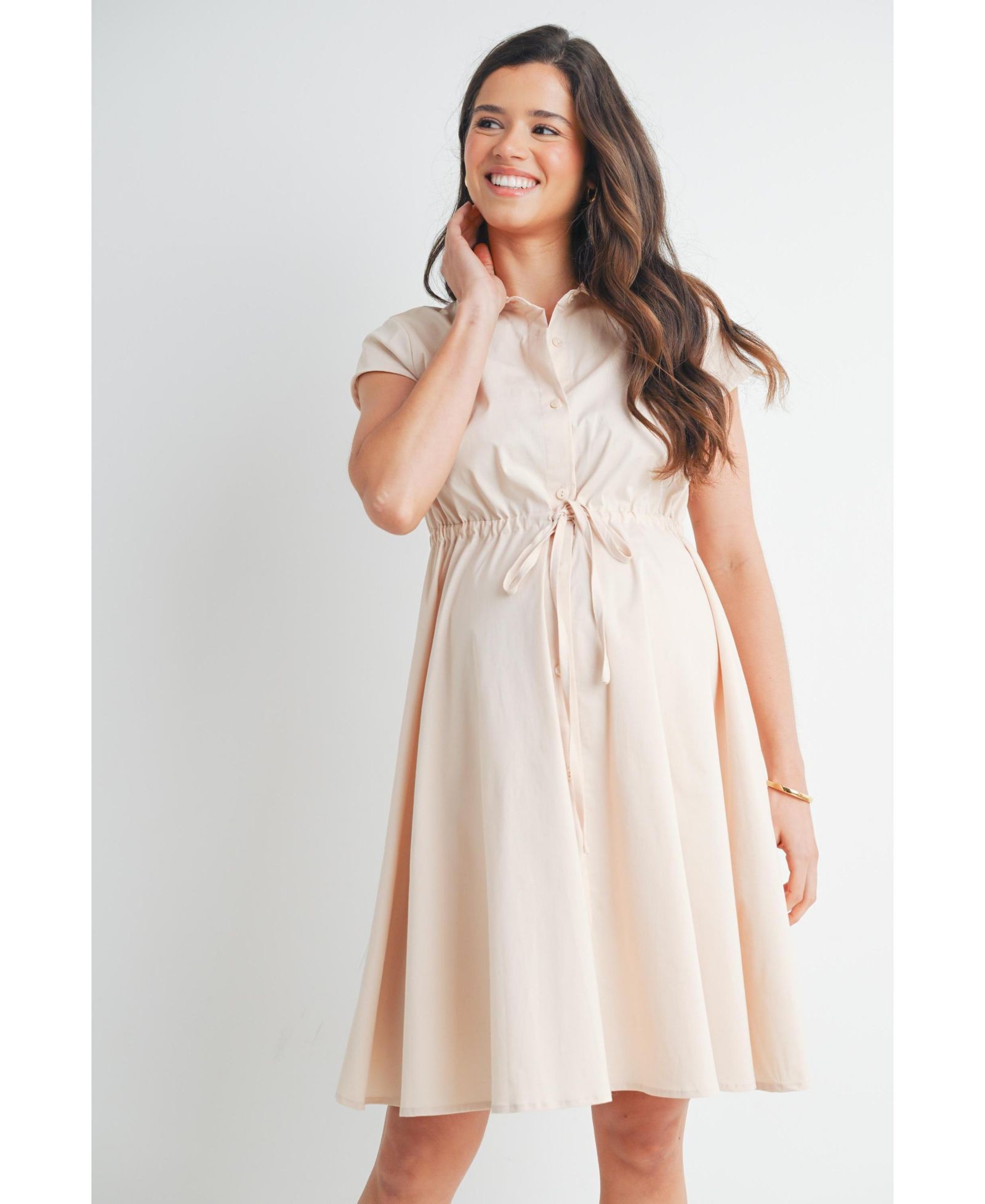 Платье-рубашка Hello Miz Maternity Button Front Empire Waist