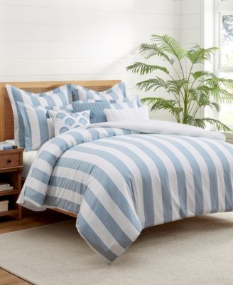 Levtex Home комплект из 2 предметов: двусторонний пододеяльник с плетеным полосатым узором Cabana, размер Twin