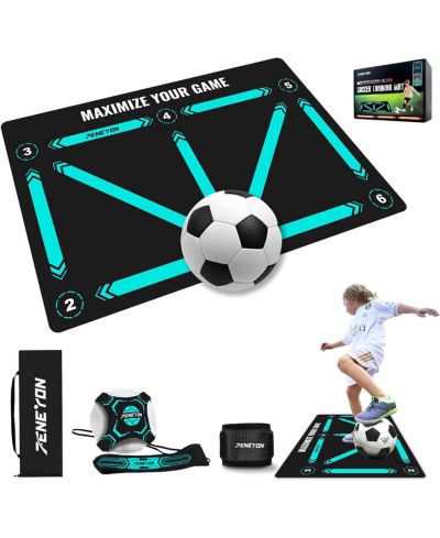 peneyon Футбольный тренировочный мат для ловкости peneyon Football Footstep - нескользящий, бесшумный для всех возрастов и уровней