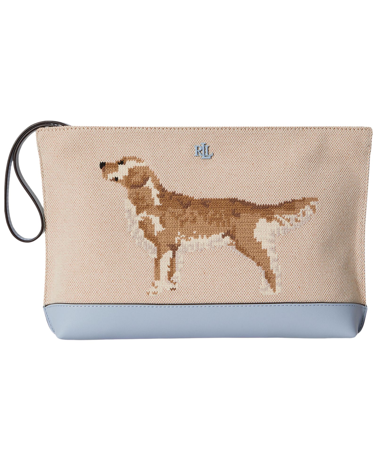 Круглый тканевый клатч Lauren Ralph Lauren с вышивкой Golden Retriever