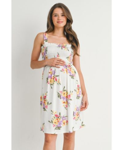 Платье Hello Miz Maternity Floral Sleeveless Smocked Empire Waist