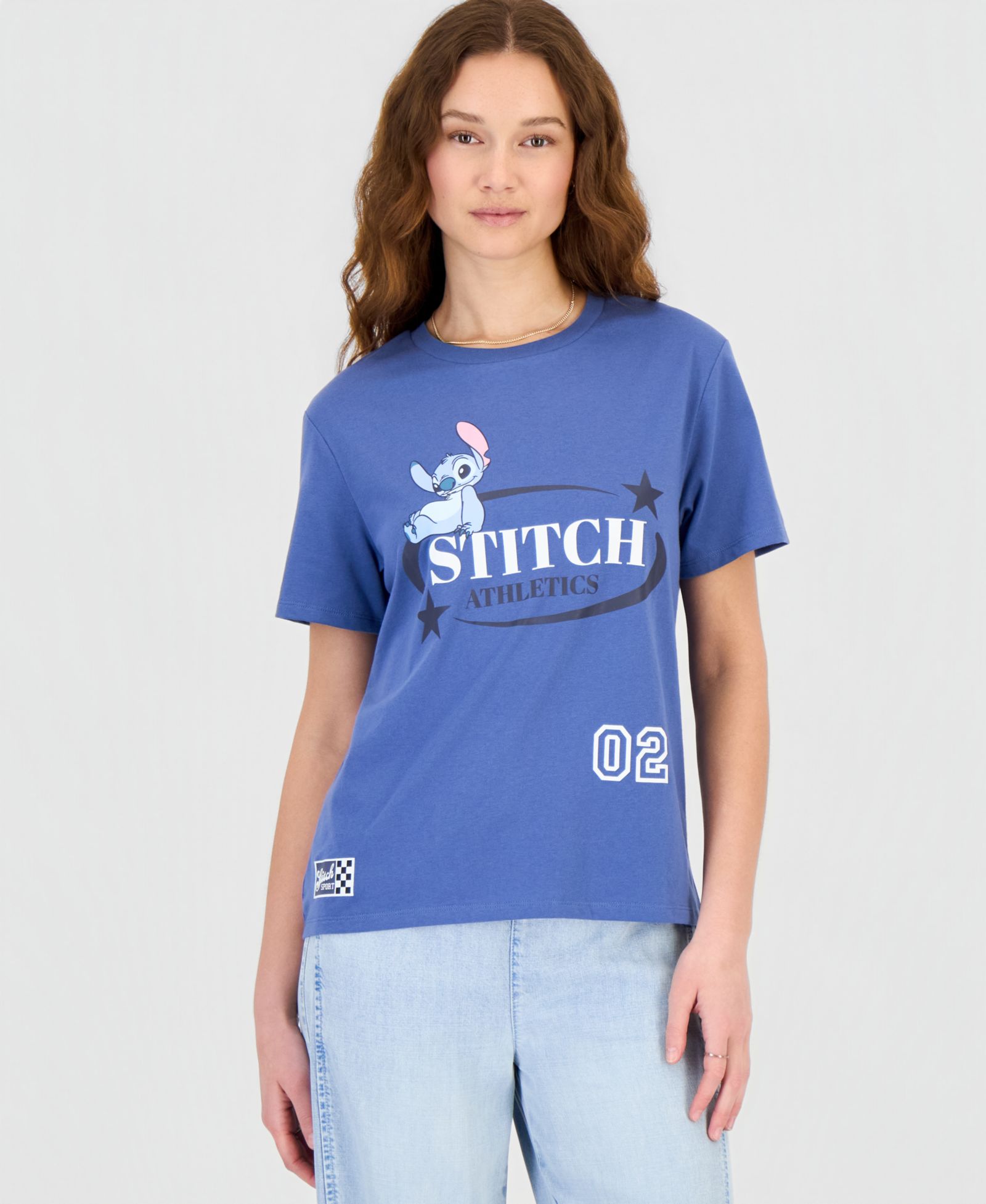 Disney Juniors' Stitch Athletics Graphic Print T-Shirt