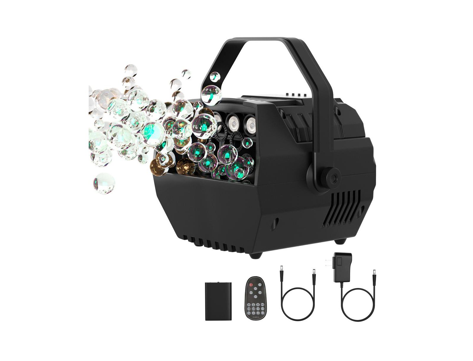 Машина для создания пузырей Artudatech 15W с RGB Lights, пультом управления и регулируемой скоростью