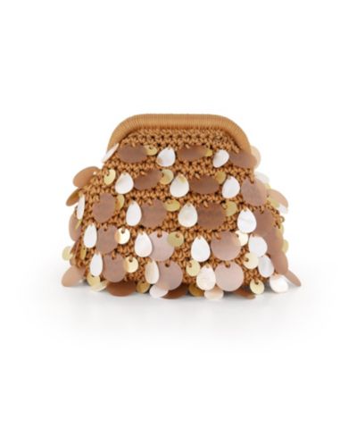 Клатч-мешочек Jewel Badgley Mischka Marigold с отделкой crochet corded и пайетками
