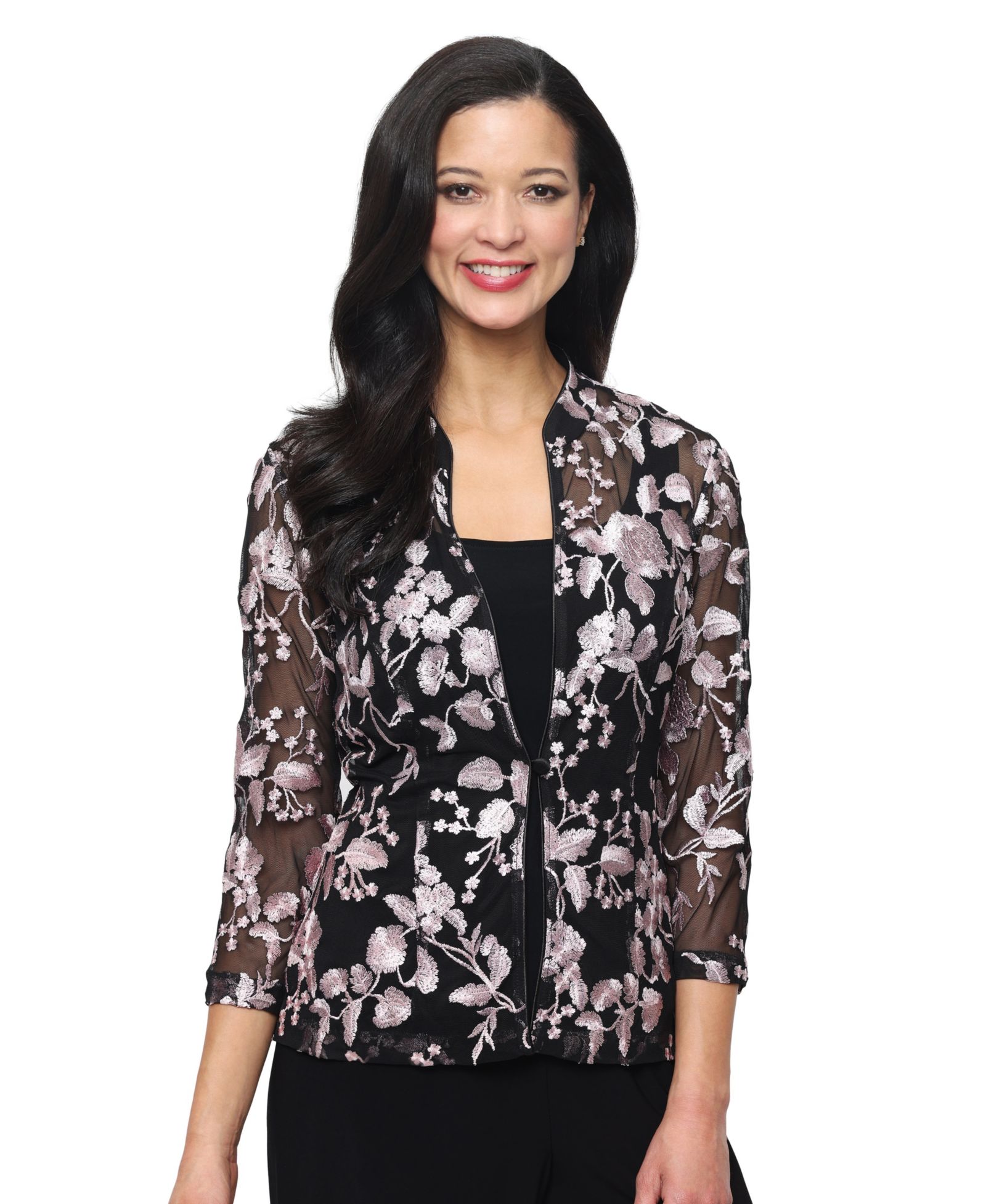 Alex Evenings комплект из топа с вырезом Scoop Neck и жакета с молнией Petite, 2-Piece Set