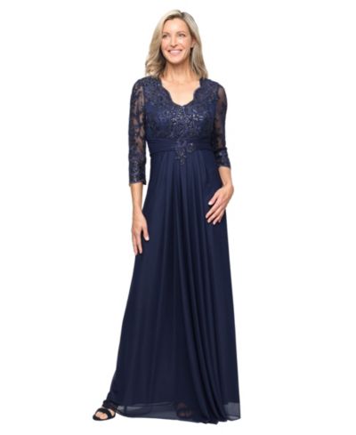 Женское вечернее платье Alex Evenings Petite V-Neck A-Line Gown