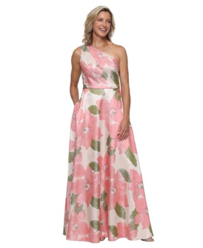 Alex Evenings Petite One-Shoulder A-Line Gown