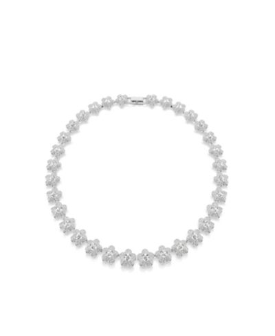 Ariana Grande Swarovski® Rhodium Plated Round Flower Necklace