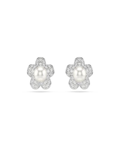 Серьги-гвоздики Ariana Grande x Swarovski® Rhodium Plated Mother of Pearl Flower