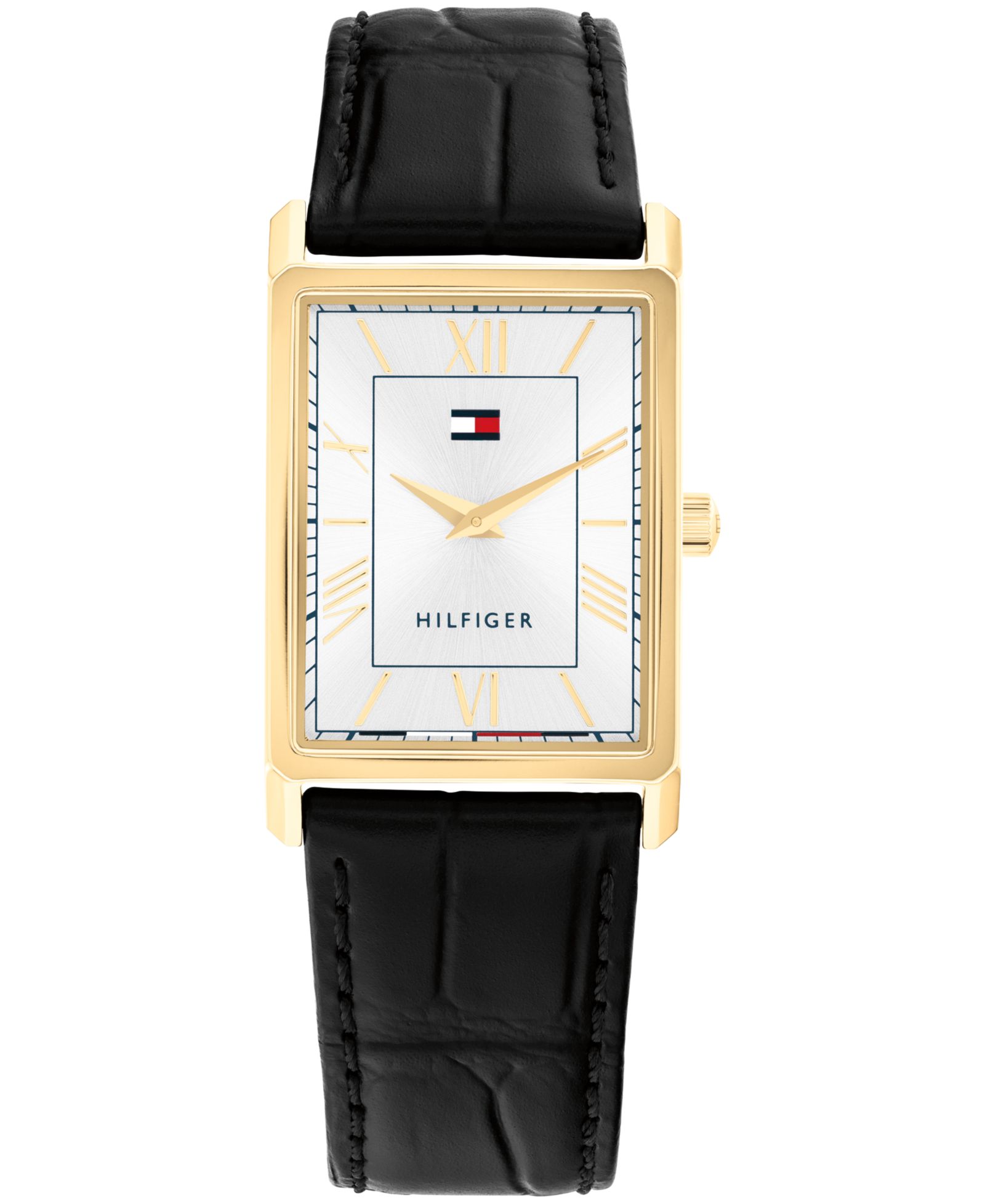 Tommy Hilfiger Men's Quartz Black Leather Watch, 25.5 mm