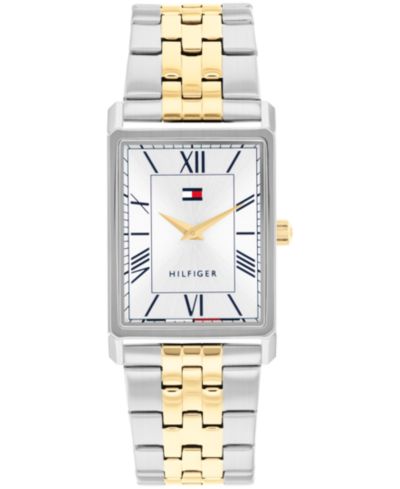 Tommy Hilfiger Мужские кварцевые часы с двухцветным стальным браслетом, 25.5 mm