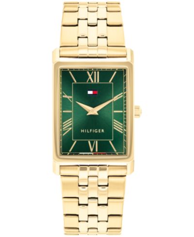 Tommy Hilfiger Мужские кварцевые золотистые часы из нержавеющей стали, 25.5 mm