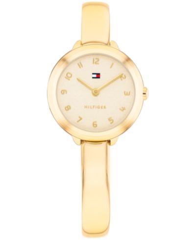 Часы Tommy Hilfiger Women's Quartz Gold Tone Stainless Steel Bangle Bracelet, 26mm