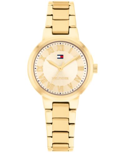 Tommy Hilfiger Женские золотистые часы Quartz Gold Tone Stainless Steel Bracelet 28mm