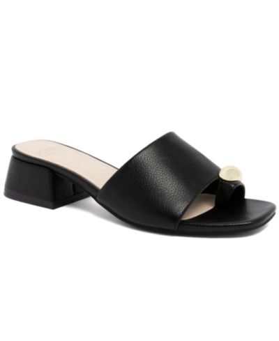 Jones New York Women's Unaton Toe Loop Block Heel Dress Sandals