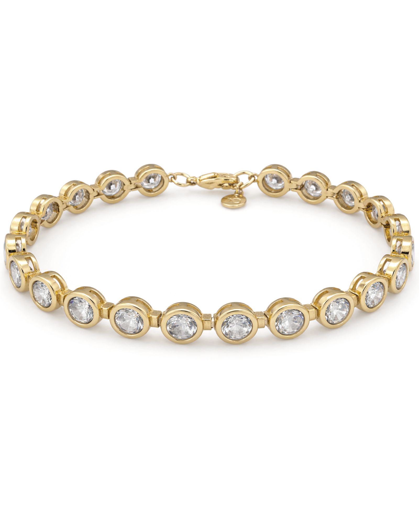 Браслет And Now This Clear Cubic Zirconia Bezel Station Tennis Bracelet