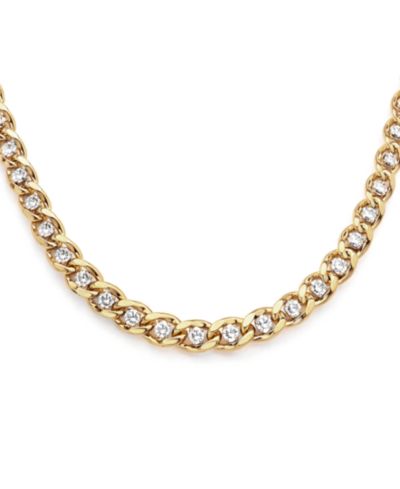 And Now This прозрачная цепь-ожерелье с Cubic Zirconia Cuban